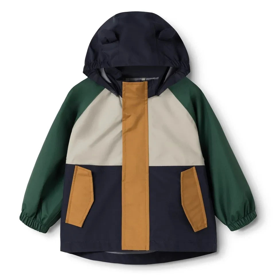 Liewood - Manu Colorblock طقم مطر مصنوع من ألياف معاد تدويرها | أخضر داكن