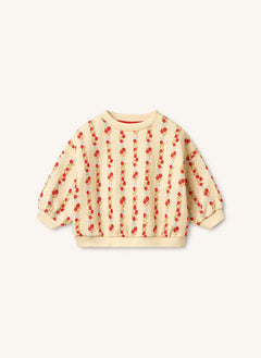 Flöss - Sia Çiçek Desenli Sweatshirt | Bej