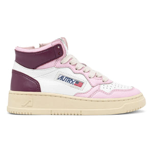 Autry - İki Renkli Çocuk Medalist Orta Bilek Deri Sneaker | Pembe