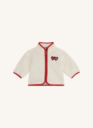 Stella McCartney Kids - Hearts Sherpa Ceket | Fildişi