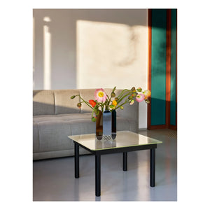 Hay - Kofi Cam Orta Sehpa, Meşe Taban | Siyah
