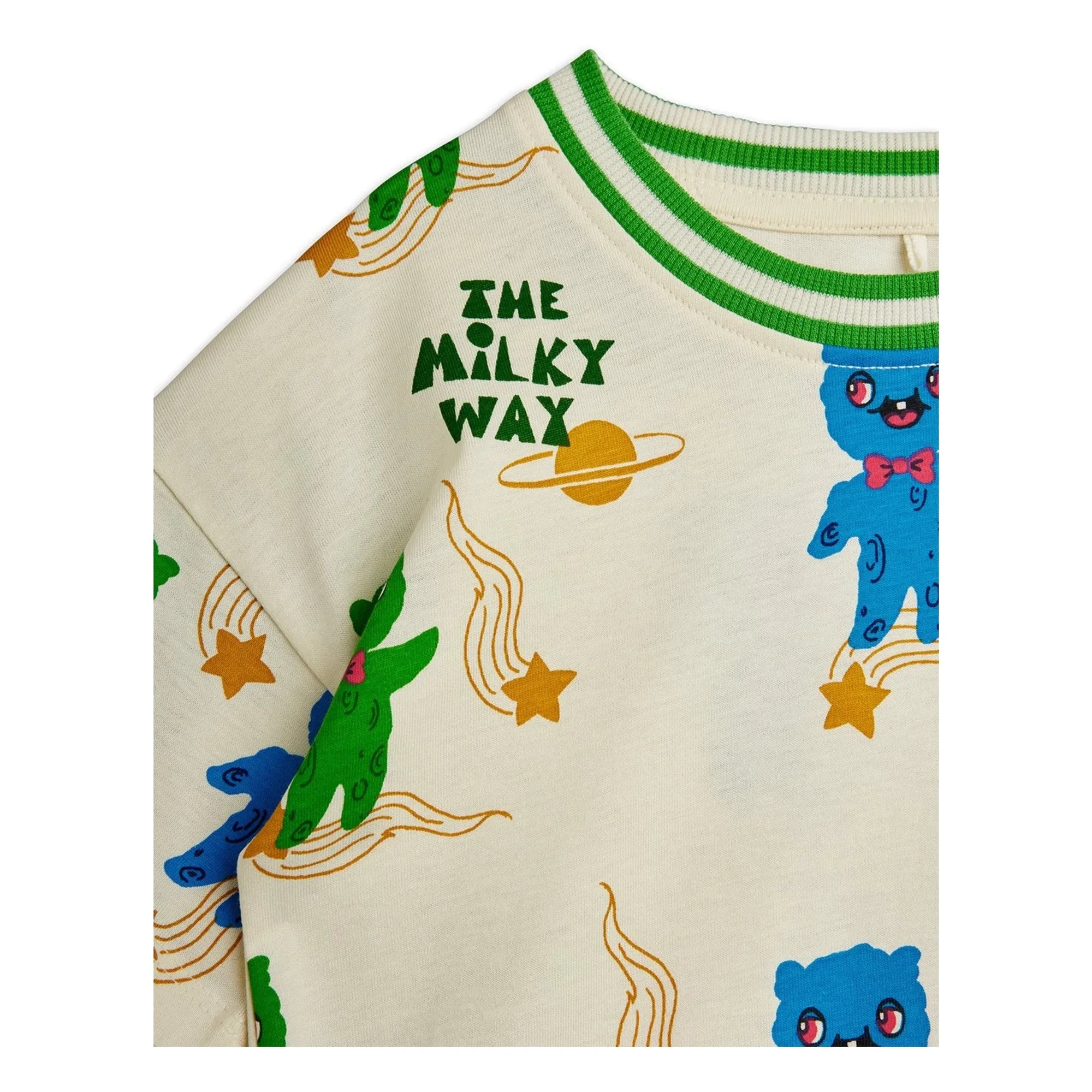 Mini Rodini - Aliens organik pamuklu T-shirt | Ecru