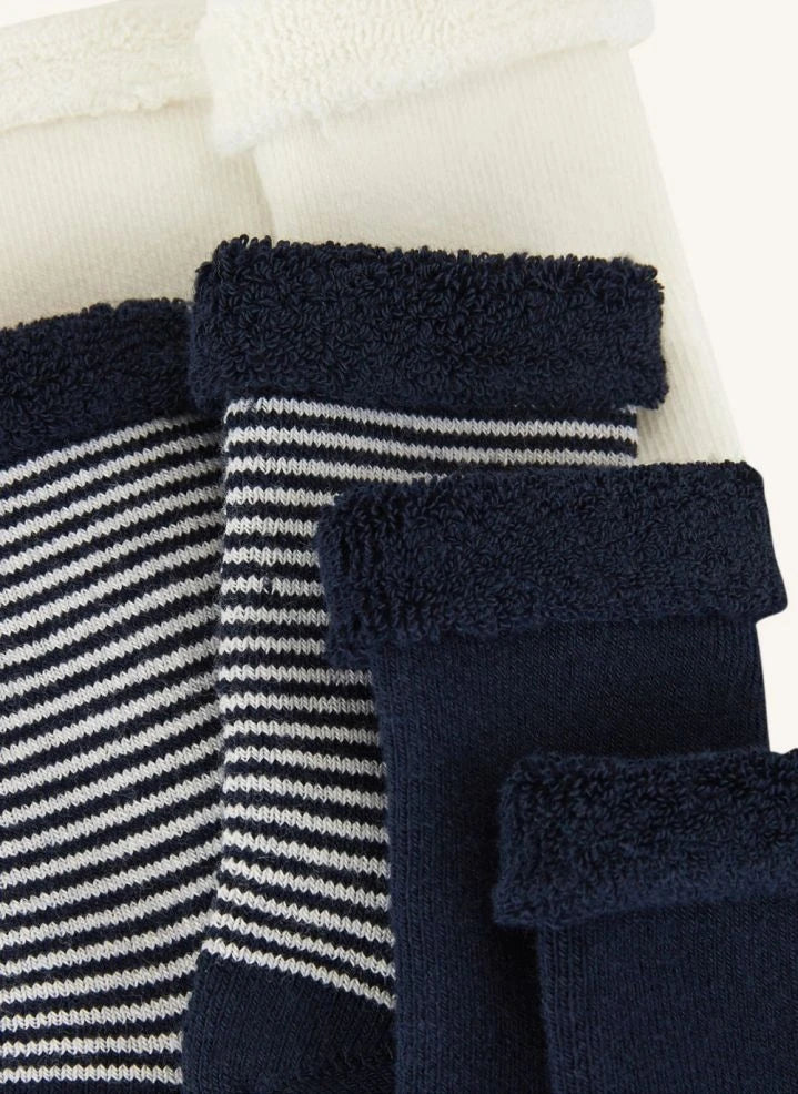Petit Bateau - Mara Organik Pamuklu Çoraplar - 3’lü Set | Lacivert