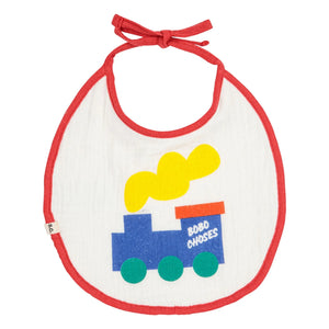 Bobo Choses - 2'li Organik Pamuk Gazlı Tren Önlükleri | Beyaz