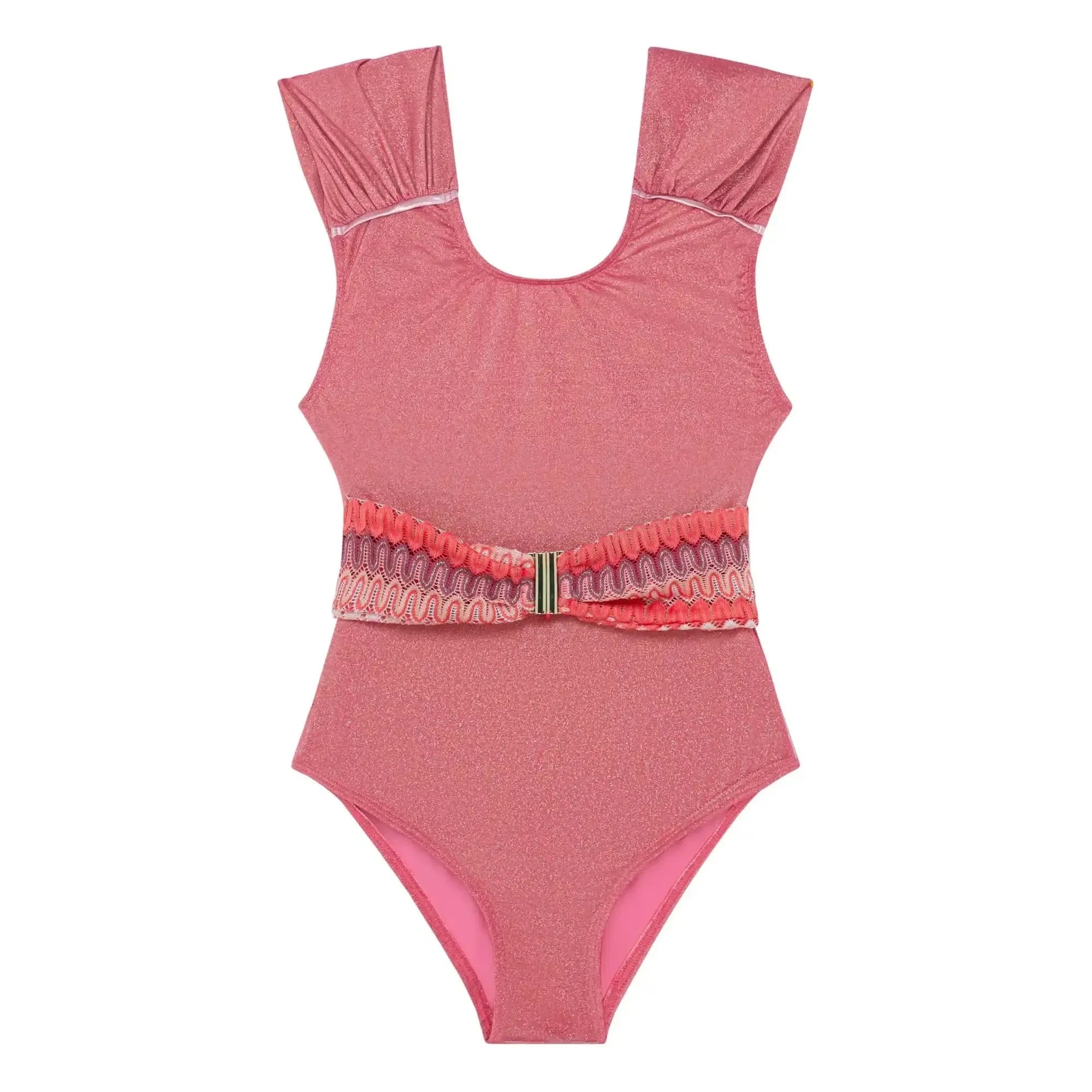 Lison Paris - Dolce Vita Metalik Tek Parça Mayo | Pembe