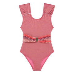 Lison Paris - Dolce Vita Metalik Tek Parça Mayo | Pembe