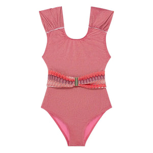 Lison Paris - Dolce Vita Metalik Tek Parça Mayo | Pembe