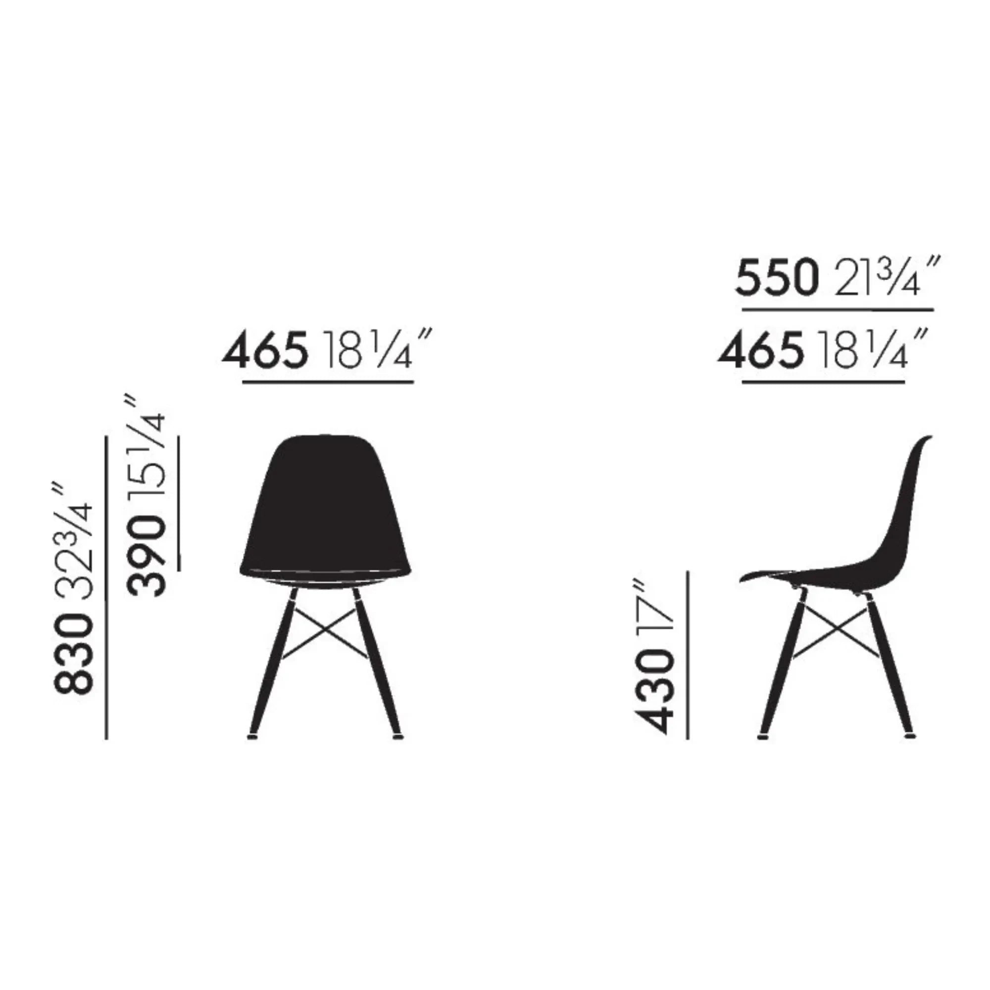 Vitra - DSW plastik sandalye - akçaağaç taban - Charles & Ray Eames | Granit