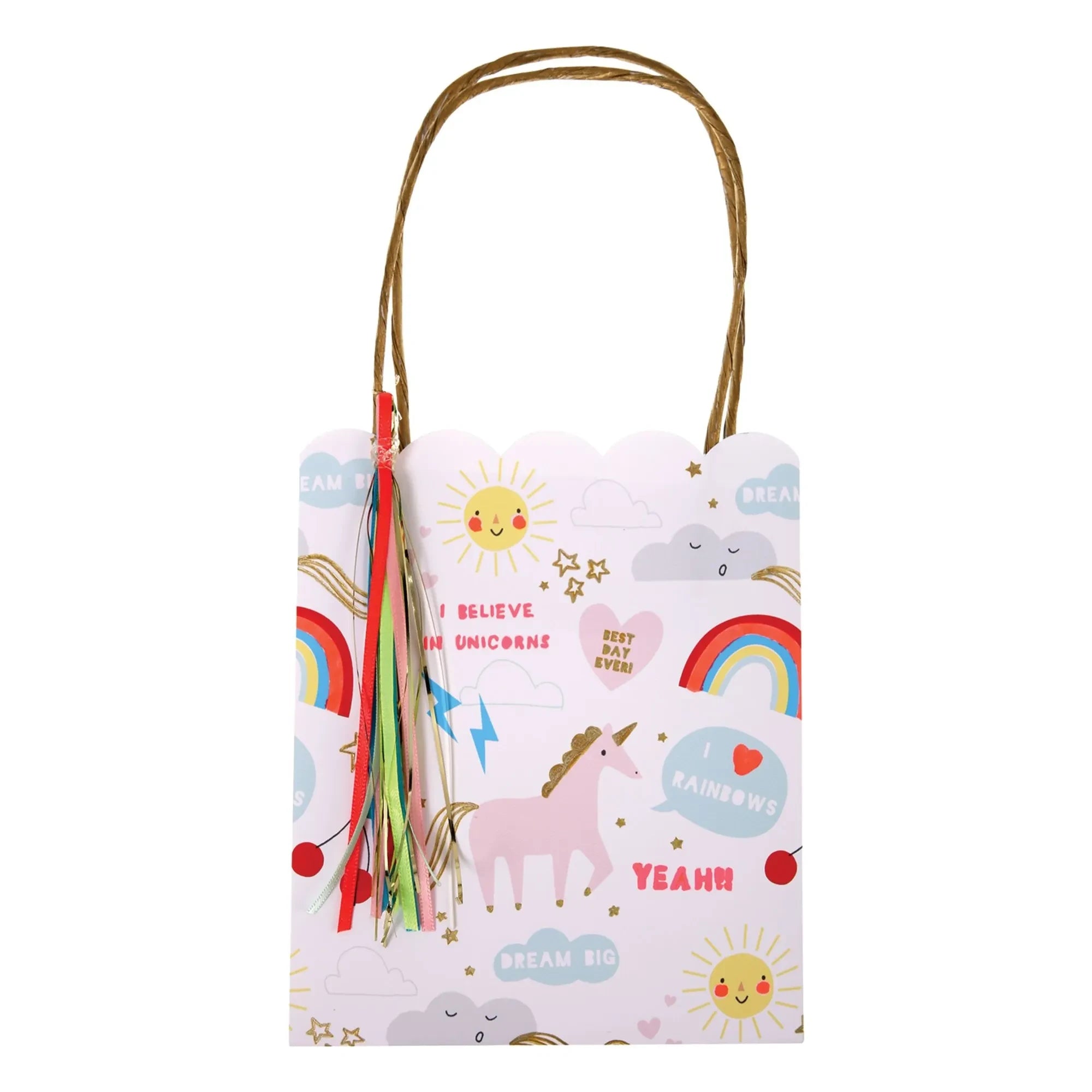 Meri Meri - I Believe in Unicorn hediye çantaları - 8'li Set