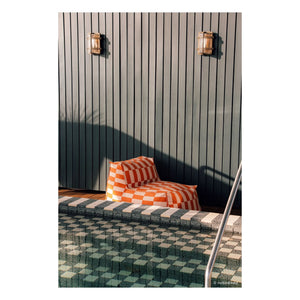 Nobodinoz - Matteo Tiles dış mekân uzun puf | Turuncu