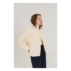 Sacrécoeur - Jay Bouclette Virgin Wool Ceket | Beyaz