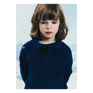 Morley - Zietse Örme Polo Tişört | Denim mavi