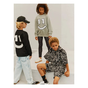 Molo - Magni sweatshirt n°11 Smile Organik pamuk | Gri melanj