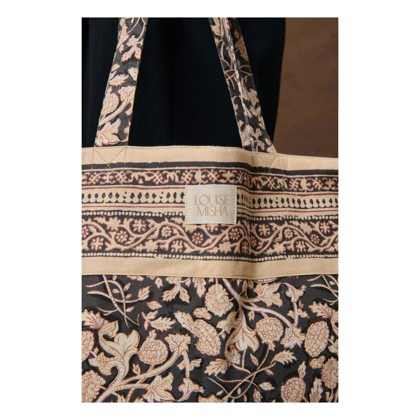 Louise Misha - Beverly Organik Pamuk Tote Çanta | Siyah