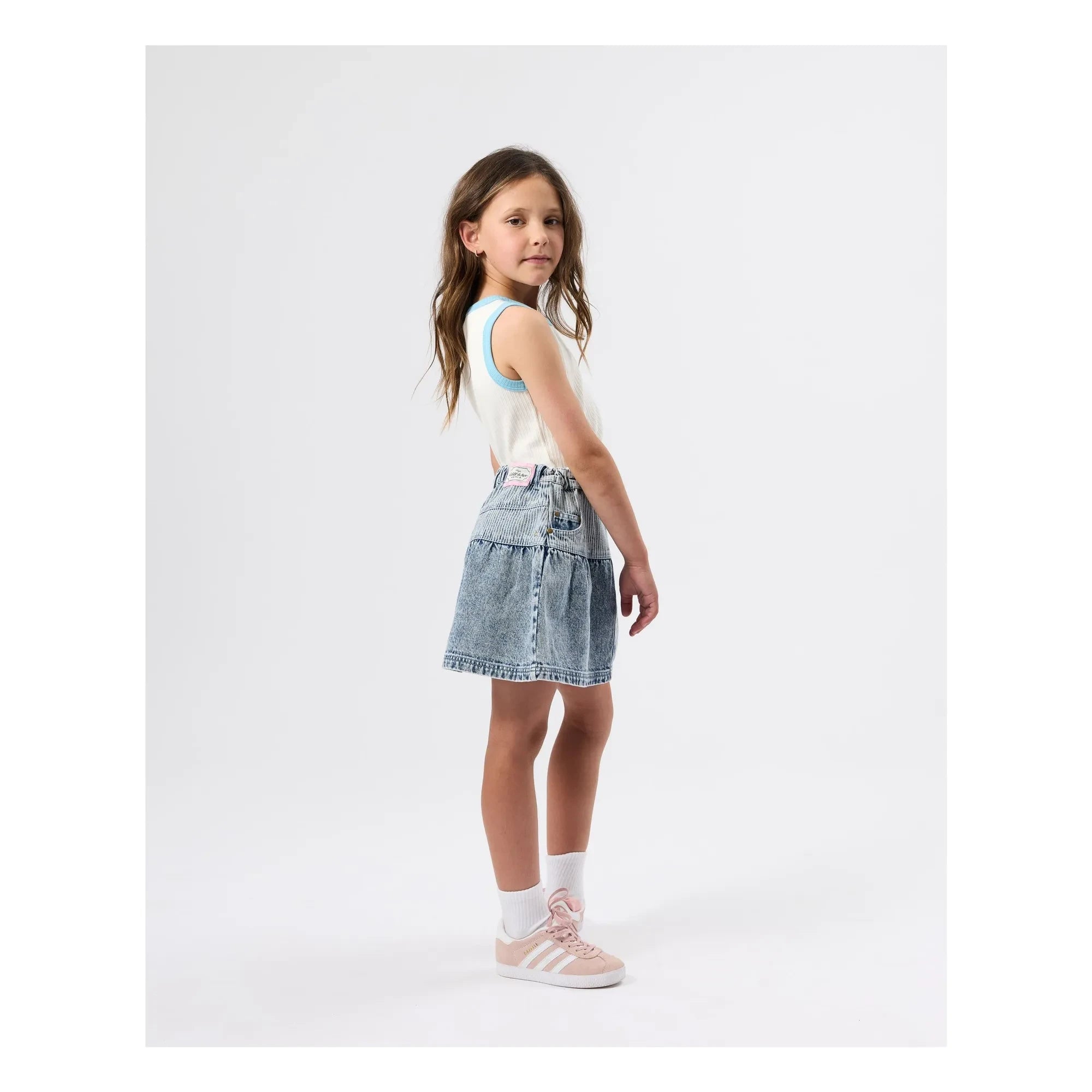 Goldie + Ace - Peplum Kot Etek | Mavi