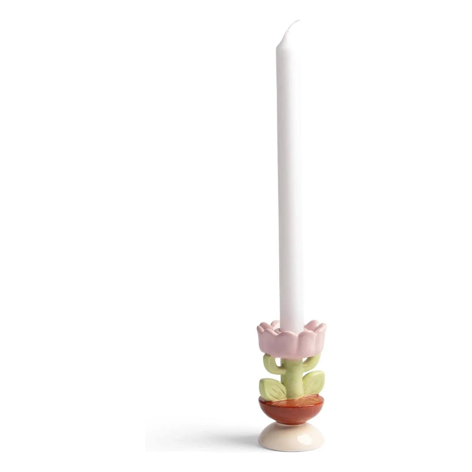&Klevering - Blume pembe şamdan | Pembe