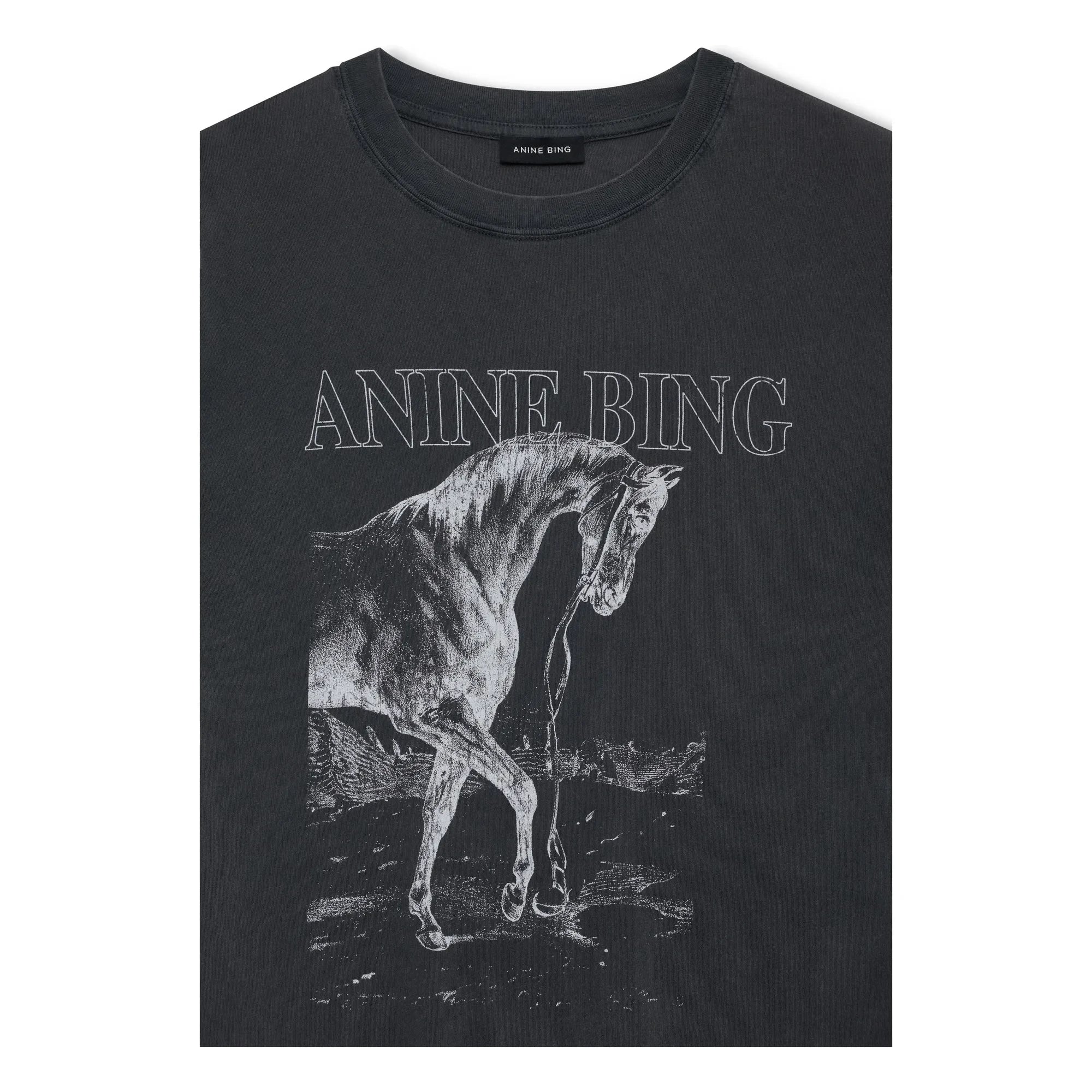 Anine Bing - Lili Horse Tişört | Siyah
