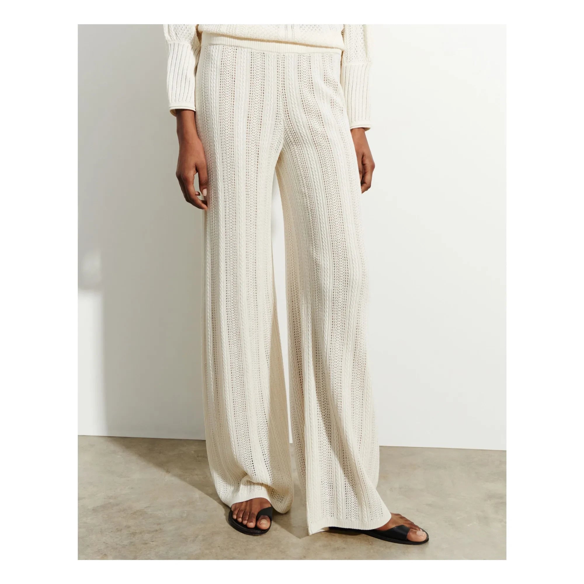 Bompard - Pointelle Kaşmir ve İpek Pantolon | Natural