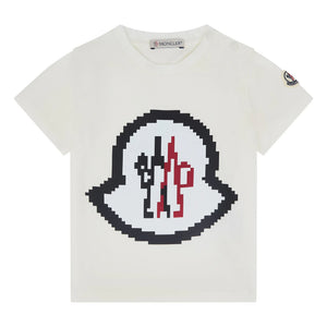 Moncler - Monogram logolu T-shirt | Beyaz