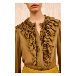 Ulla Johnson - Rouen İpek Bluz | Bronze