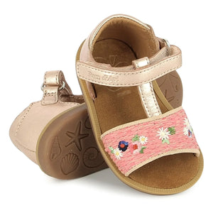 Pom d'Api - Air Natur Fleurs sandaletler | Pembe