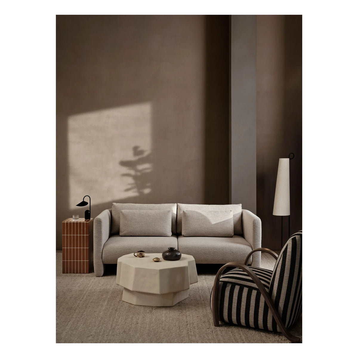 Ferm Living - Dase bouclé sağ modül kanepe | Bej
