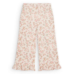 Louise Misha - Florali organik pamuk pantolon | Krem