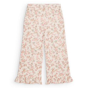 Louise Misha - Florali organik pamuk pantolon | Krem