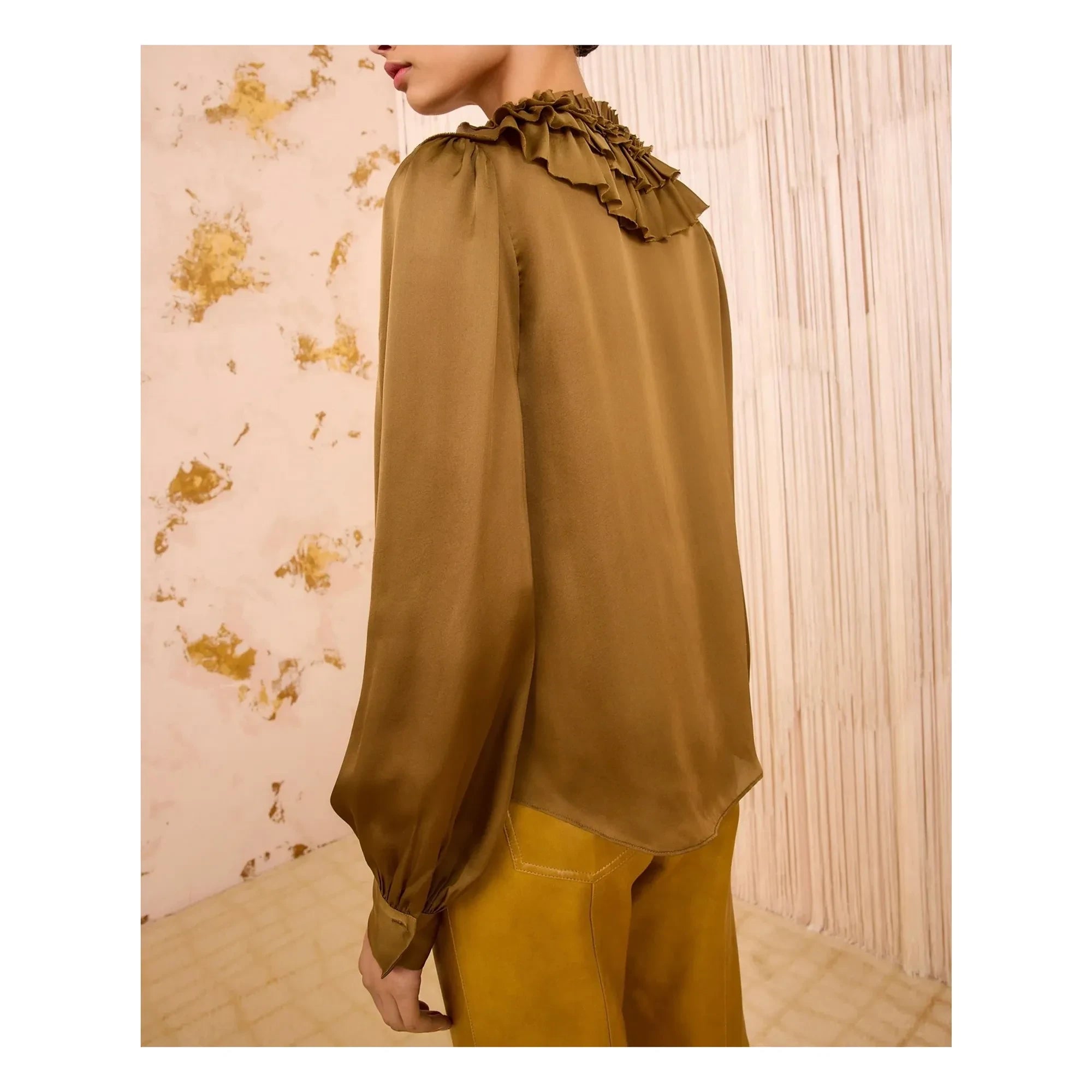 Ulla Johnson - Rouen İpek Bluz | Bronze