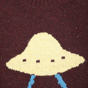 Bobo Choses - Pixel Wool Jakarlı Kazak | Bordo