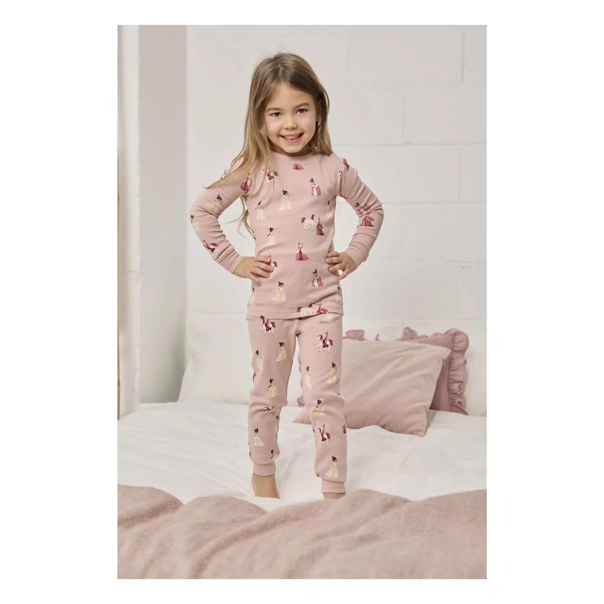 Petit Lem - Prenses Pijama Organik Pamuk | Pembe