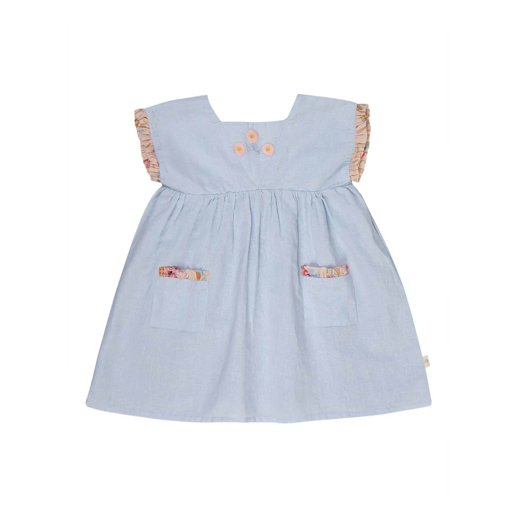 Lilinoa - Marie Lin işlemeli elbise | Açık mavi