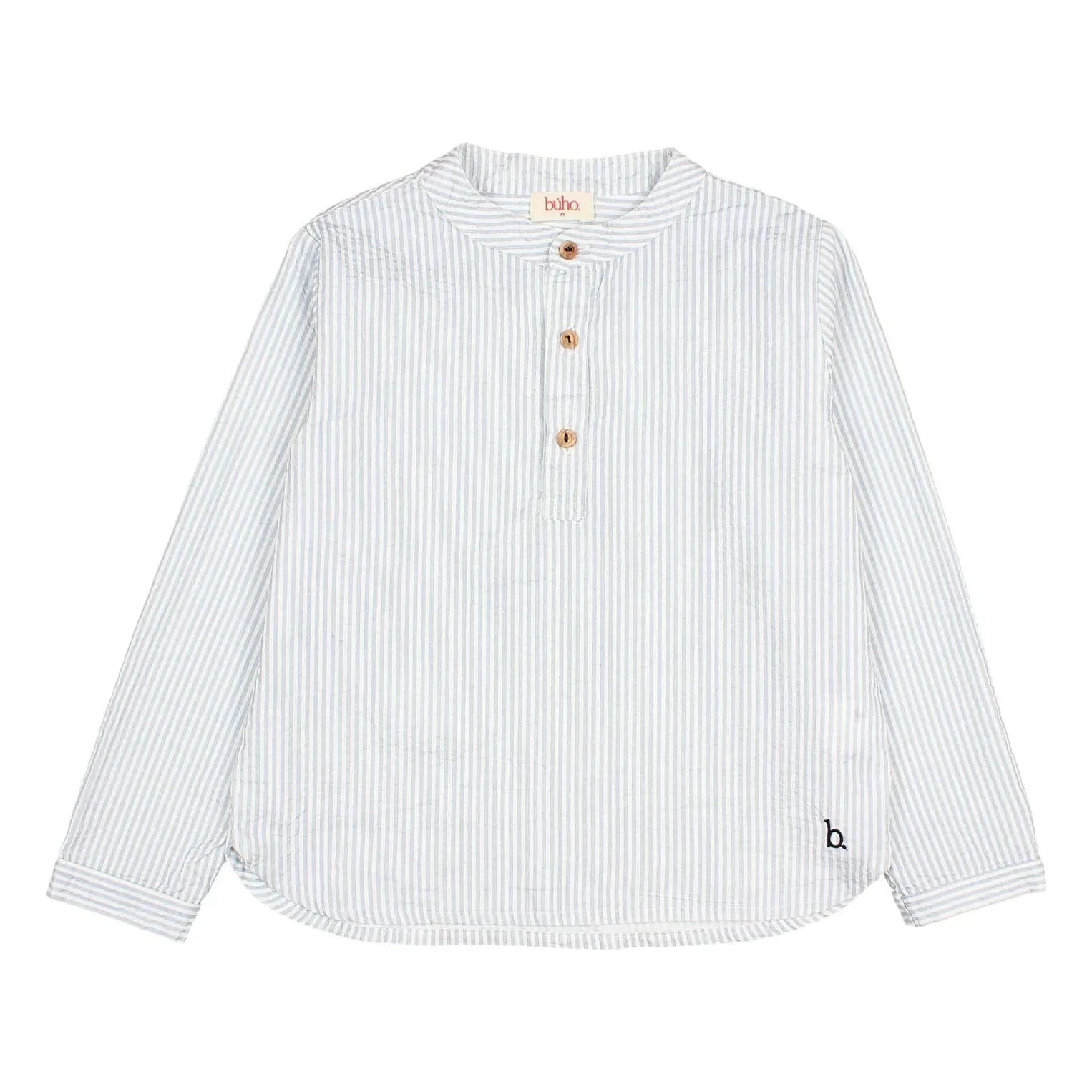 Búho - Kurta Çizgili Seersucker | Soluk mavi
