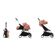 Stokke® - YOYO³ tam bebek arabası 0+ ve 6+ Beyaz çerçeve | Ginger
