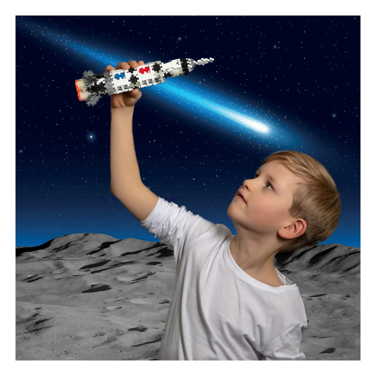 Plus-Plus - Tube Fusée Saturne V - 240 parça