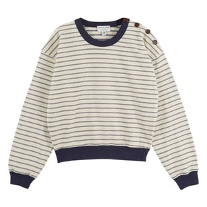 Emile et Ida - Eliott Çizgili Sweatshirt | Mavi