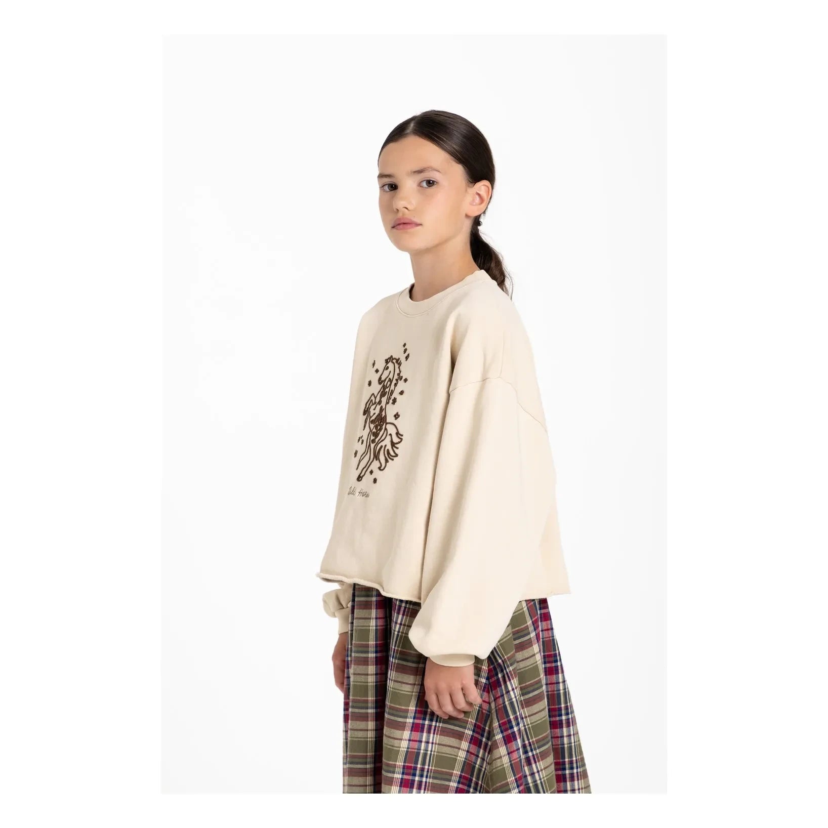 Hundred Pieces - Belmont Wild Horses organik pamuk sweatshirt | Krem