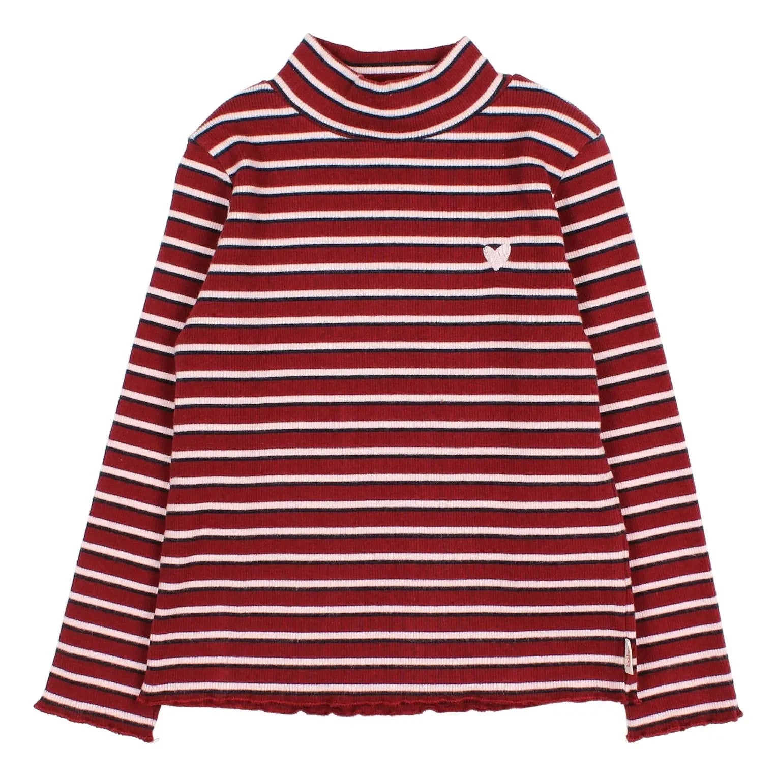 Búho - Çizgili balıkçı yaka T-shirt | Bordo