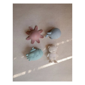 Mushie - Sealife banyo oyuncakları - 4'lü set