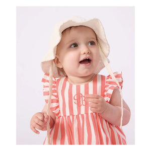 Petit Bateau - Kapeline Broderie Anglaise Organik Pamuk Poplin Bebek | Beyaz