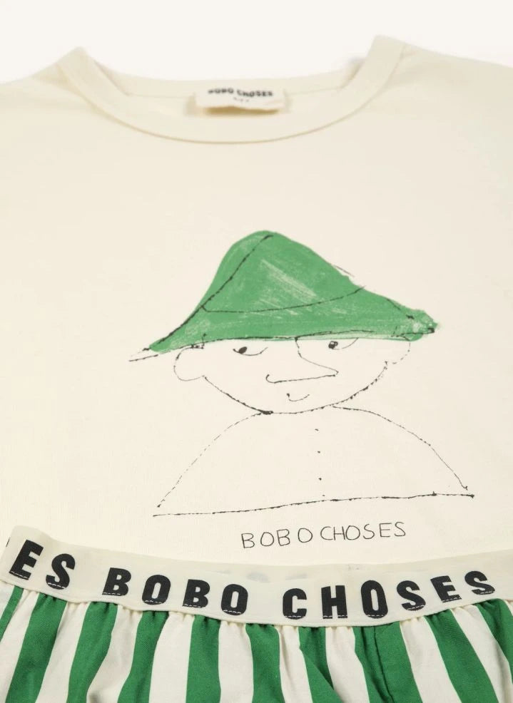 Bobo Choses - Bobo Choses طقم تيشيرت وبنطال من القطن العضوي | أخضر