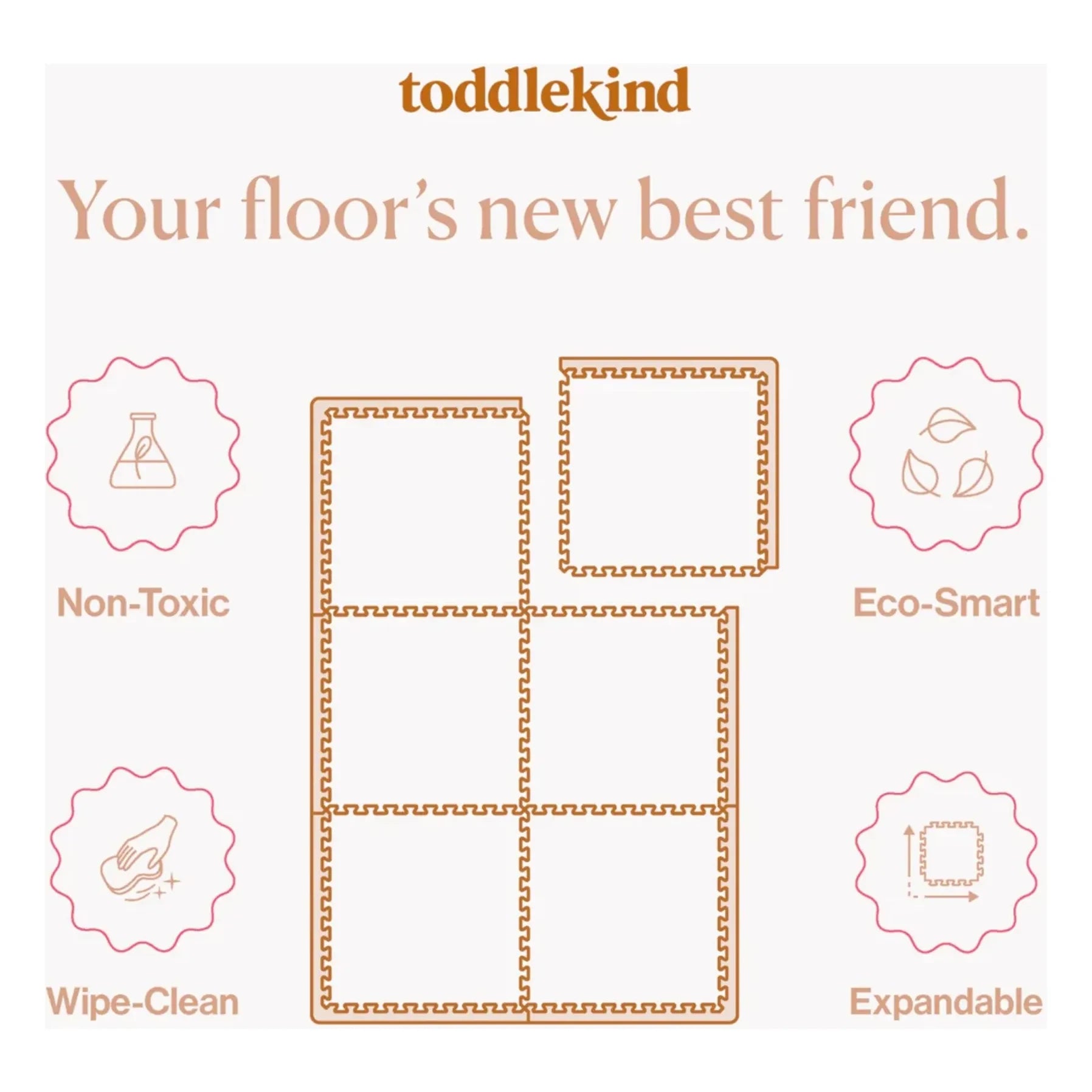 Toddlekind - Klasik modüler oyun matı | Mavi