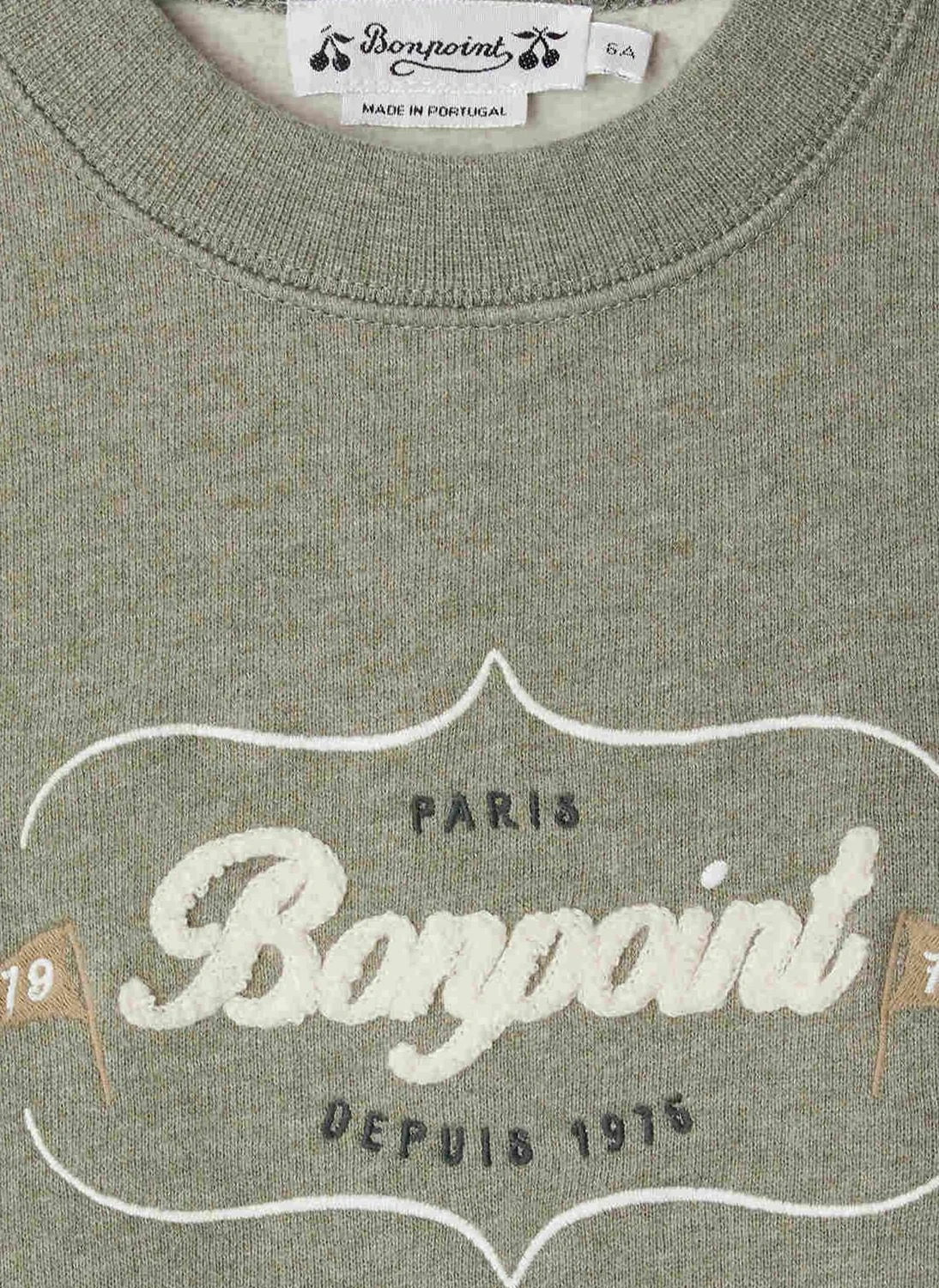 Bonpoint - Tonino organik pamuklu fleece sweatshirt | Heather gri