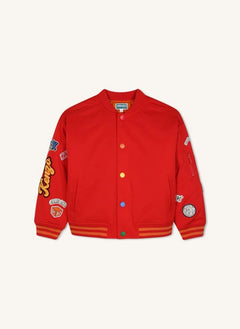 Kenzo - Bomber Rozetli İşlemeli Kenzo | Kırmızı
