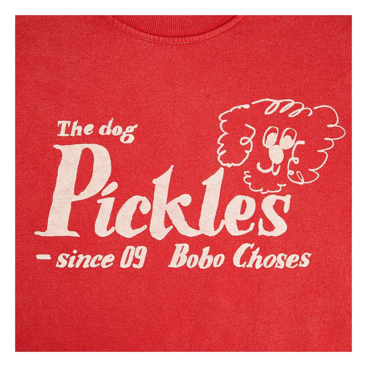 Bobo Choses - Pickles the Dog organik pamuklu sweatshirt | Kırmızı