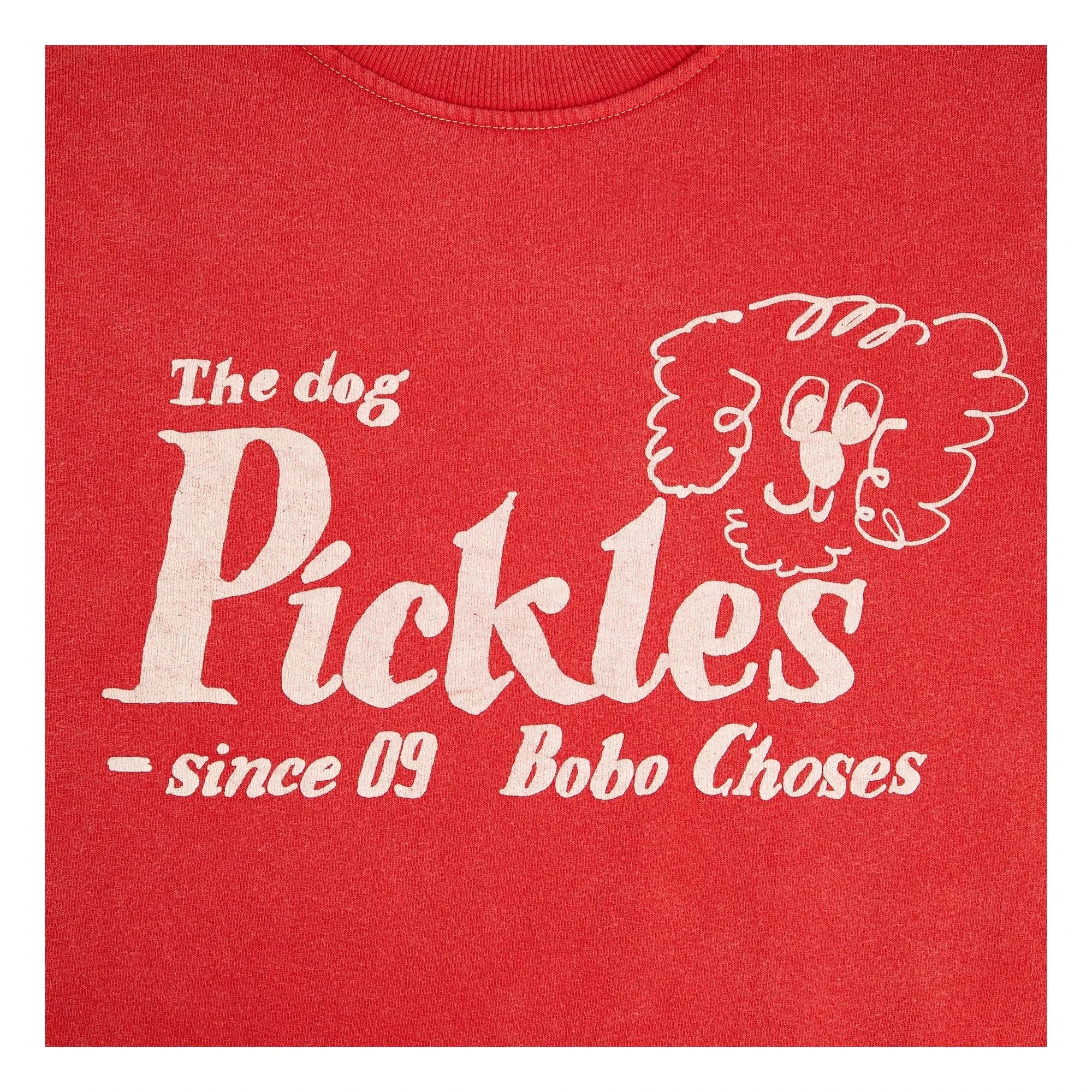 Bobo Choses - Pickles the Dog organik pamuklu sweatshirt | Kırmızı