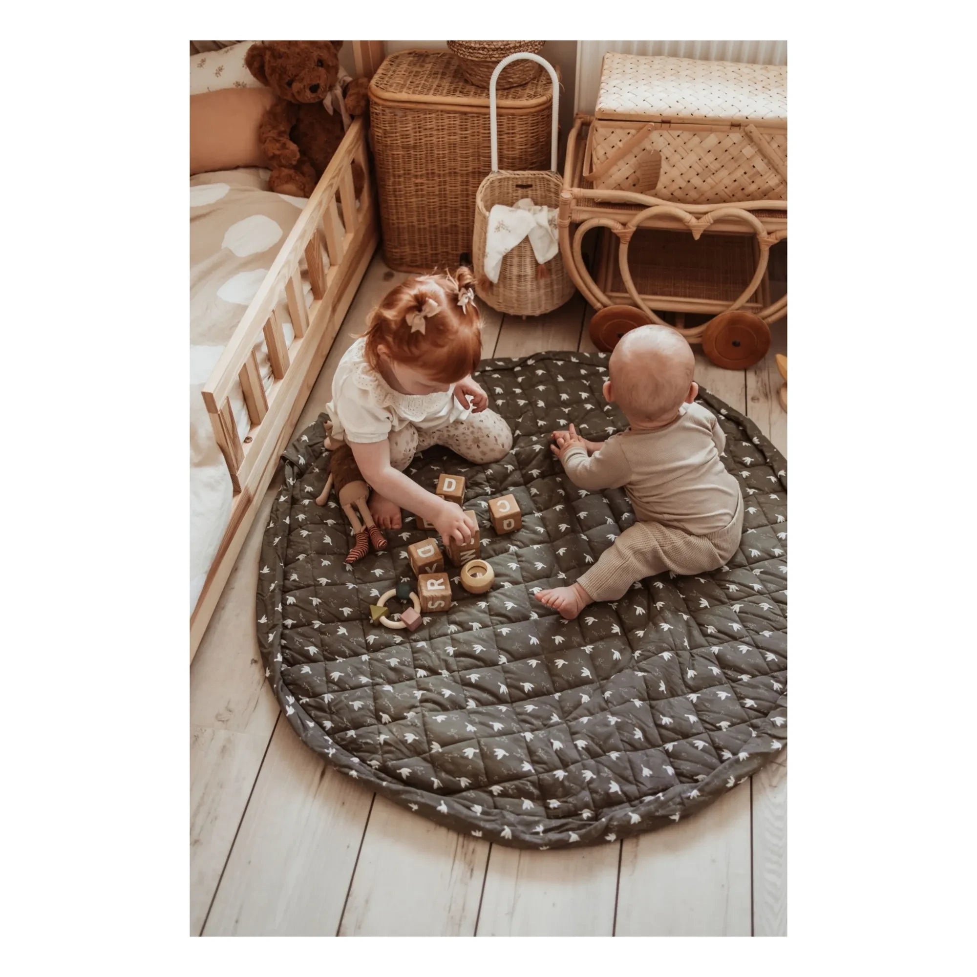 Play and Go - Noomad Çanta / Halı - Birds | Haki