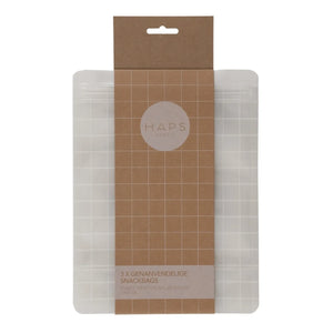 Haps Nordic - Yeniden Kullanılabilir Atıştırmalık Poşeti 1000 ml - 3'lü Paket