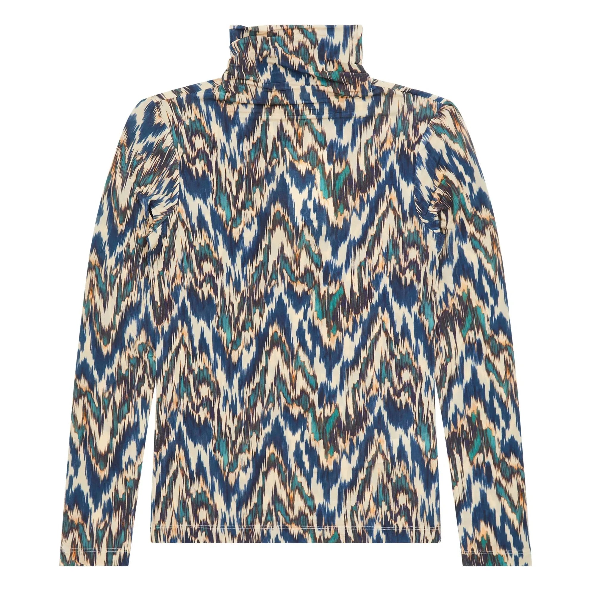 Ulla Johnson - Aurelia boğazlı T-shirt | Mavi