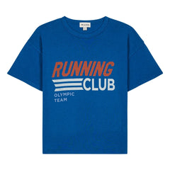 We Are Kids - Dylan Running Club organik pamuk Tişört | Koyu Mavi